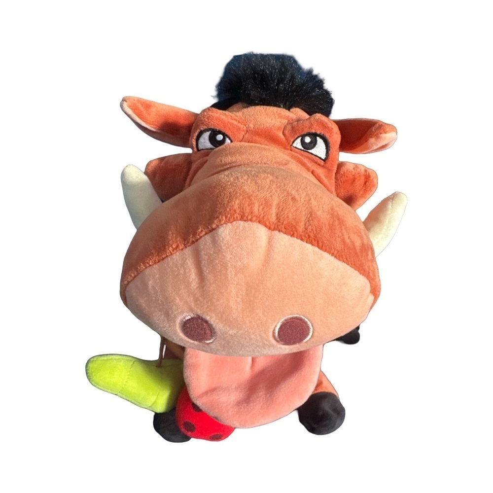 Disney Lion King Pumbaa Plush Toy With Attached Grubs